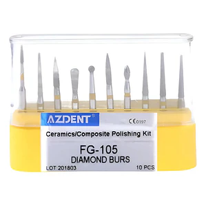 Fresas Piedras De Diamante Odontología Set Pulido Fino 10u