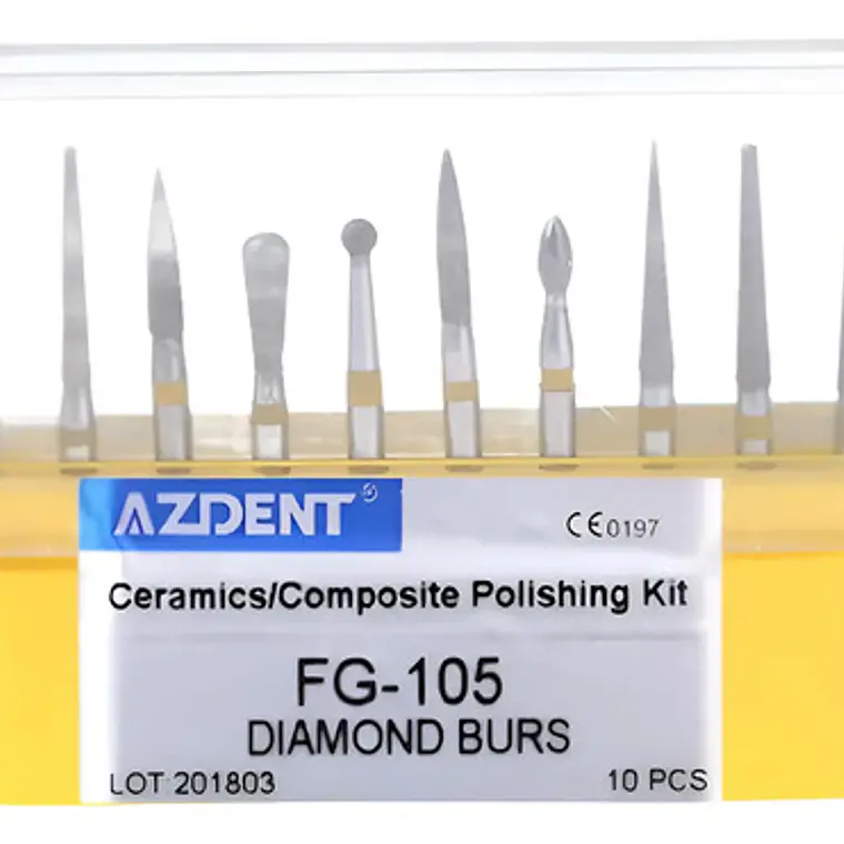 Fresas Piedras De Diamante Odontología Set Pulido Fino 10u 1