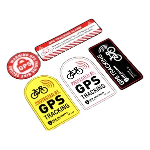 Set 5 Logos Gps Tracked Adhesivos Para Bicicletas Santiago