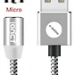 Cable Cargador Rápido 2.4 Amp Tipo Micro Usb Imán Plateado - Miniatura 1
