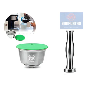 Capsula Dolce Gusto Reutilizable Acero + Apisonador Santiago