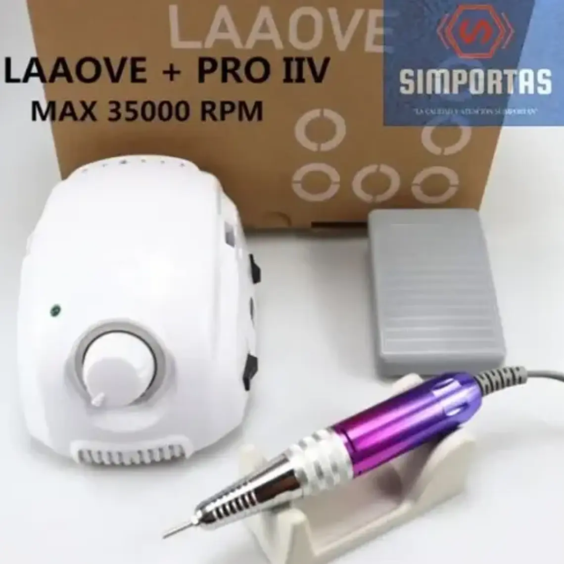 Micromotor Eléctrico Profesional Portátil Original Morado  2