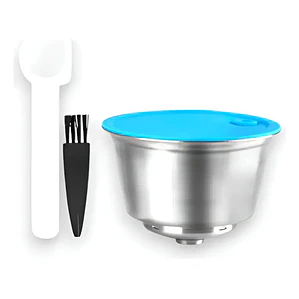 Capsula Dolce Gusto Reutilizable Acero Inoxidable Tapa Azul
