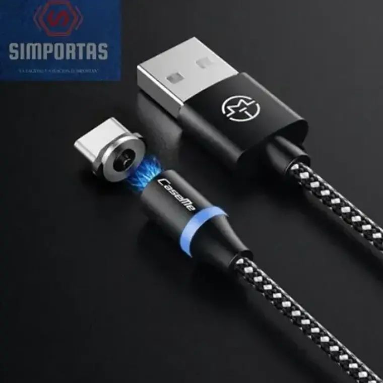 Cable Cargador Rápido 2.4 Amp Tipo Micro Usb  Con Imán Negro 2