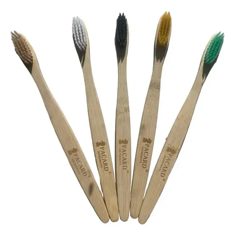 Pack 50 Cepillos De Dientes De Bambú Ecológico Calidad Stgo 1