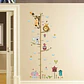 Calcomanias De Pared Medida De Altura Muchos Animales Stick - Miniatura 6