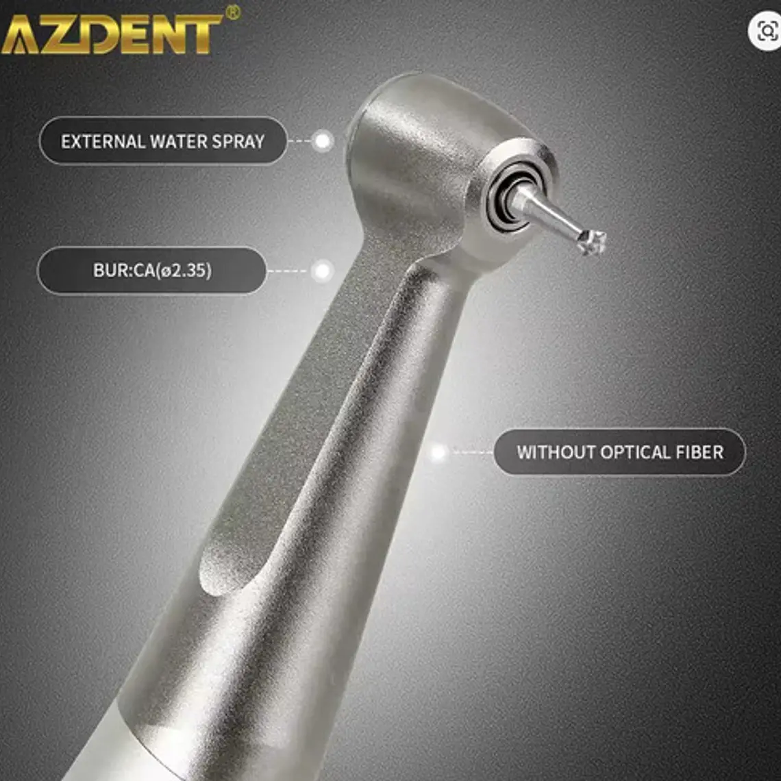Contra Angulo Dental Original Azdent Sistema Push Button 3