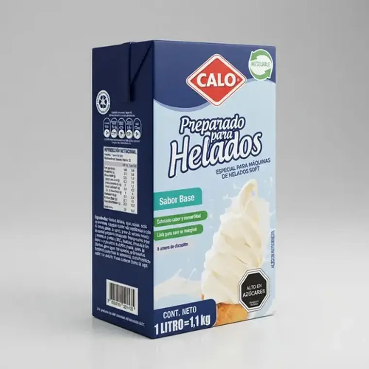 Preparado Para Helados Soft Calo 1l Sabor Base 4