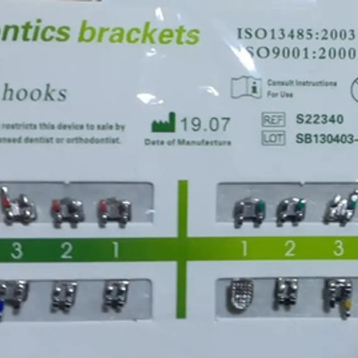 3 X Brackets Ortodoncia Metálicos Roth Mbt Slot 022 Santiago 3