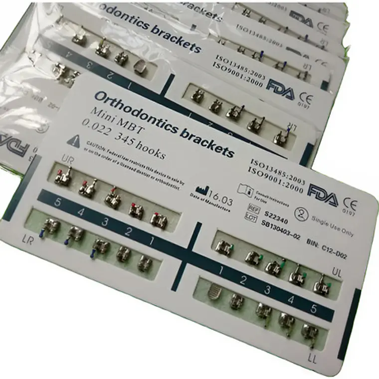 3 X Brackets Ortodoncia Metálicos Roth Mbt Slot 022 Santiago 9