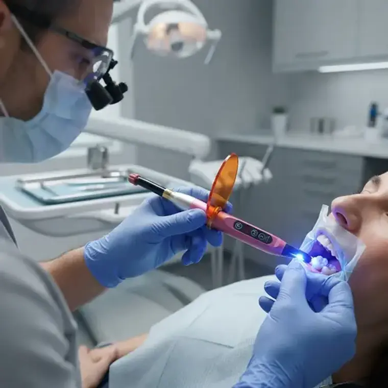 Lámpara Fotocurado Halógena Dental Cromada 2000 Mws Santiago 10