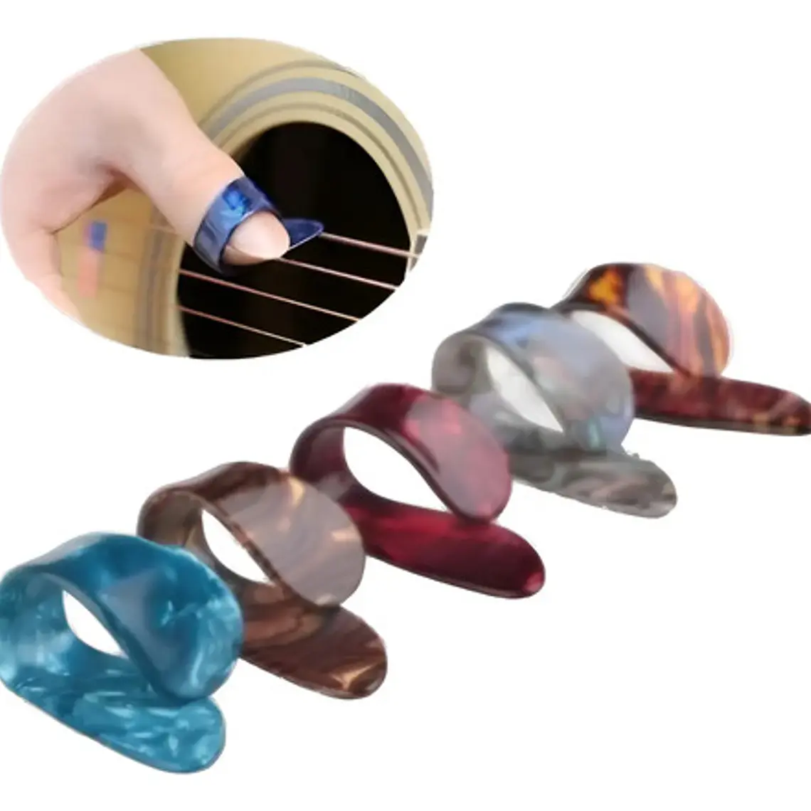 Protectores Dedos Guitarra Tipo Uñeta 4 En Uno Santiago 25