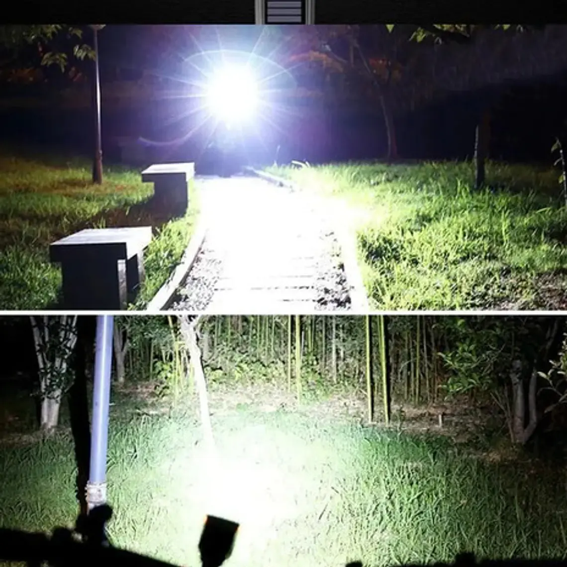 Luz Led Solar Recargable Para Bicicleta Con Bocina Stgo. 3