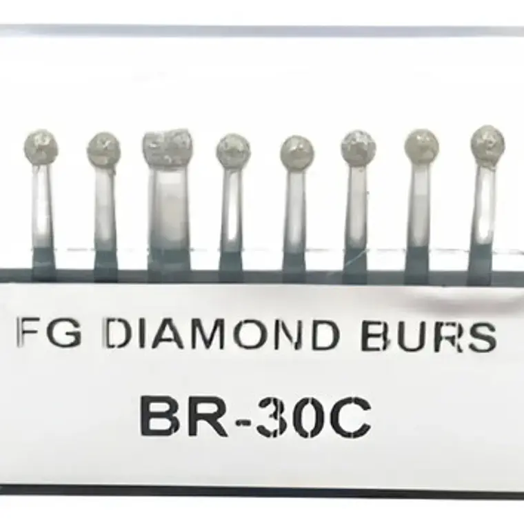 Fresas Redondas Piedras Diamante Odontología Br-30c Set 10u 2