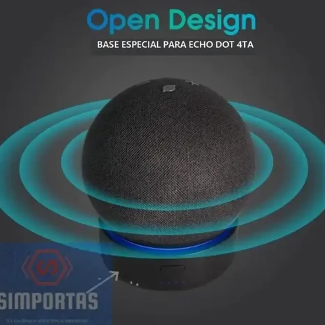 Base Inalámbrica Recargable Compatible Con Echo Dot 4ta. G. 15