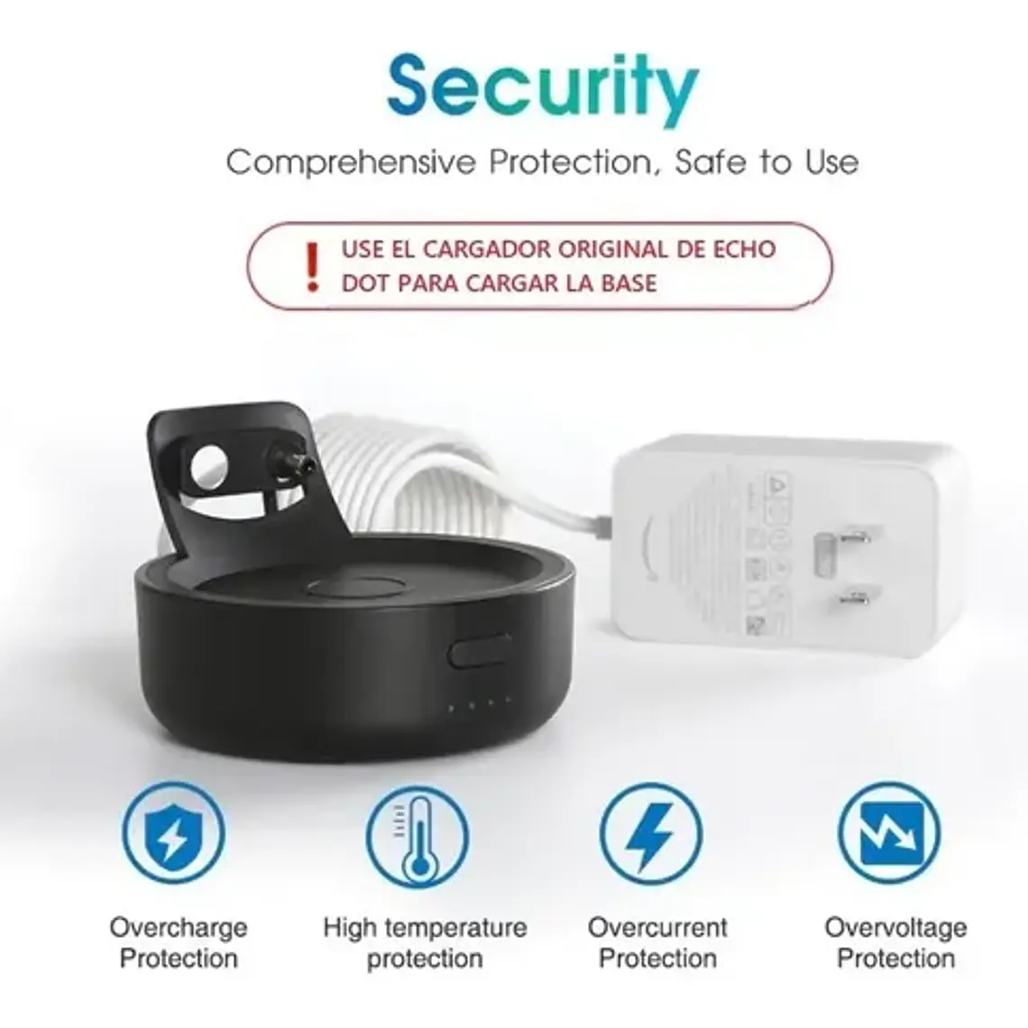 Base Inalámbrica Recargable Compatible Con Echo Dot 4ta. G. 18