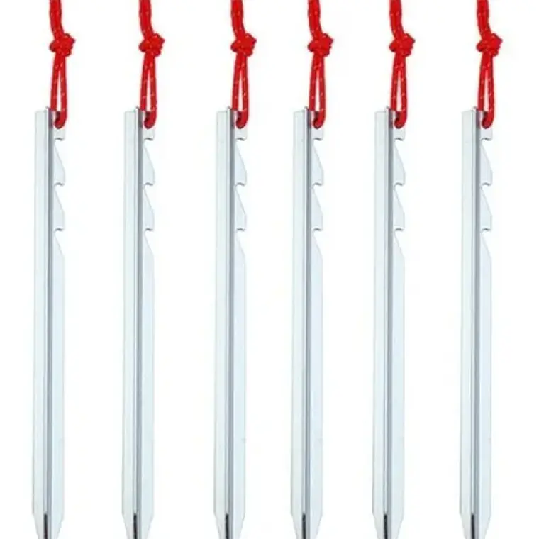 Estacas De Aluminio Para Carpa Metalizadas 6 Uds. Stgo. 11