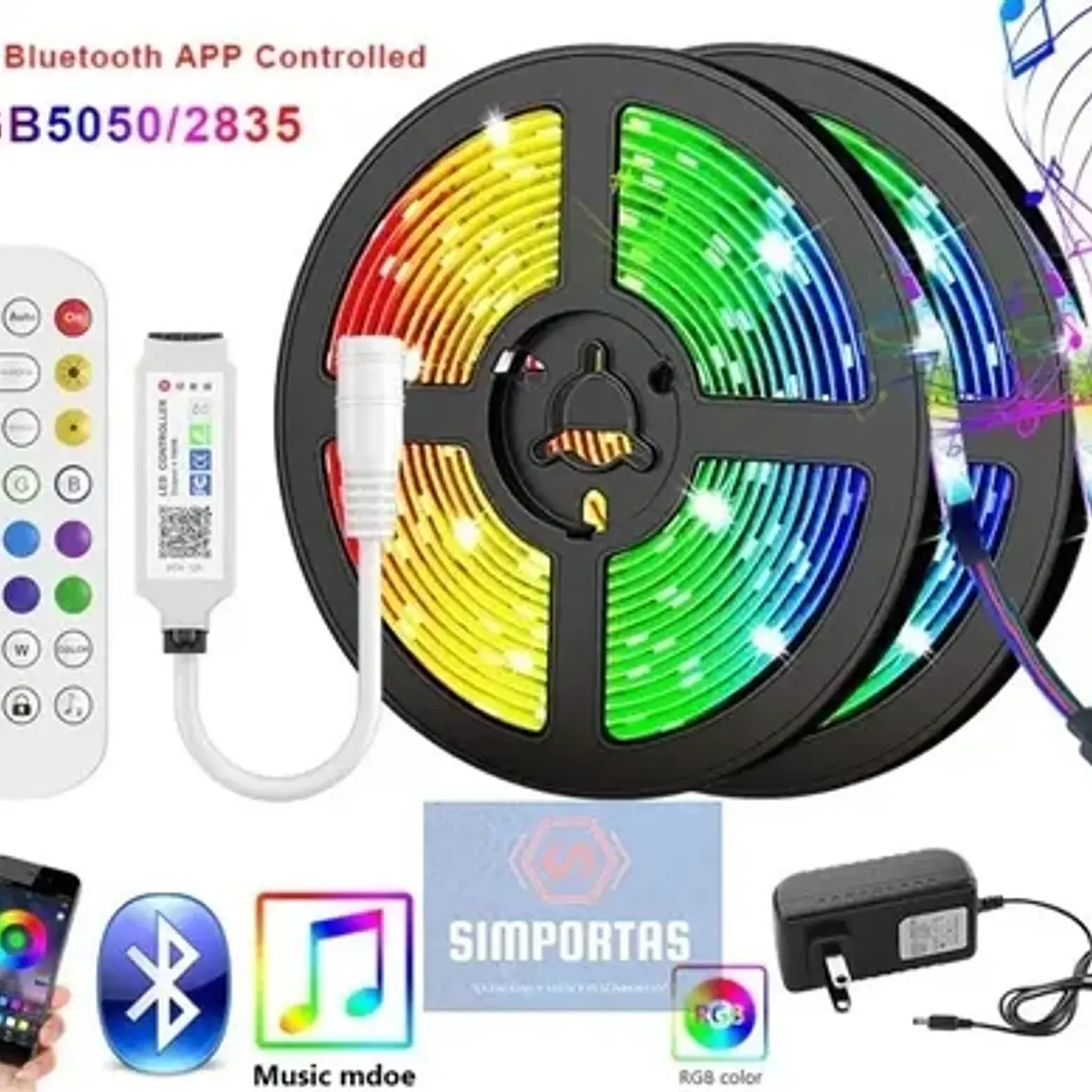 Cinta Luces Led Único 20mts Rgb 5050 Wifi Alexa Música Stgo. 3