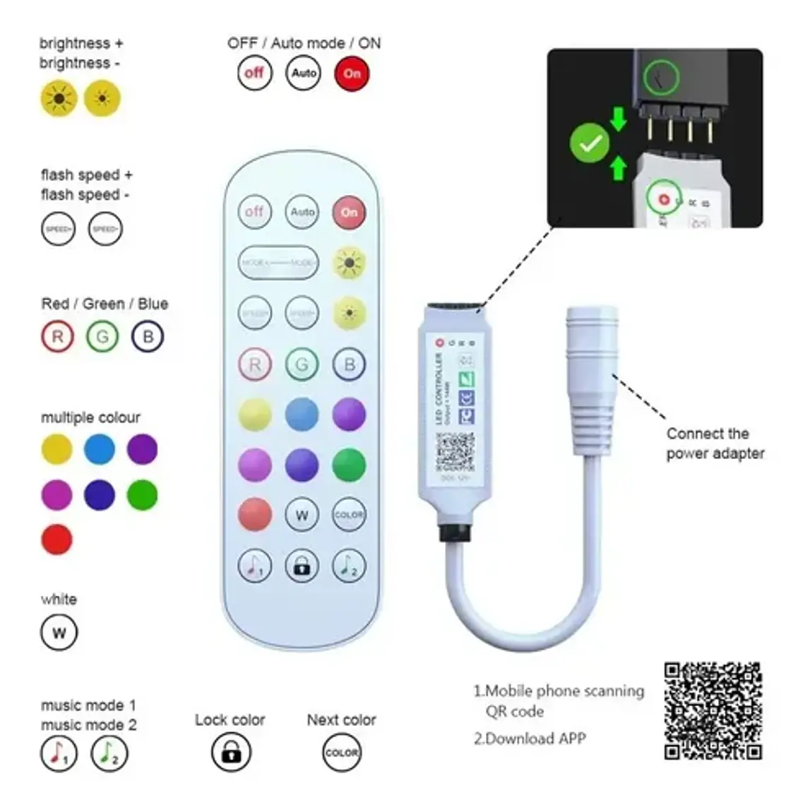 Cinta Luces Led Único 20mts Rgb 5050 Wifi Alexa Música Stgo. 7
