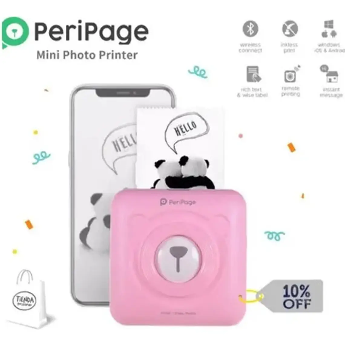 Mini Impresora Térmica Peripage Bt Portátil Goojprt Santiago 21