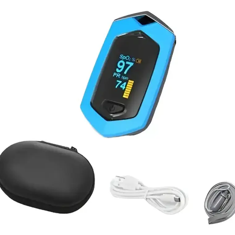 Saturometro Oximetro Recargable Colores Usb Con Estuche Stgo 16