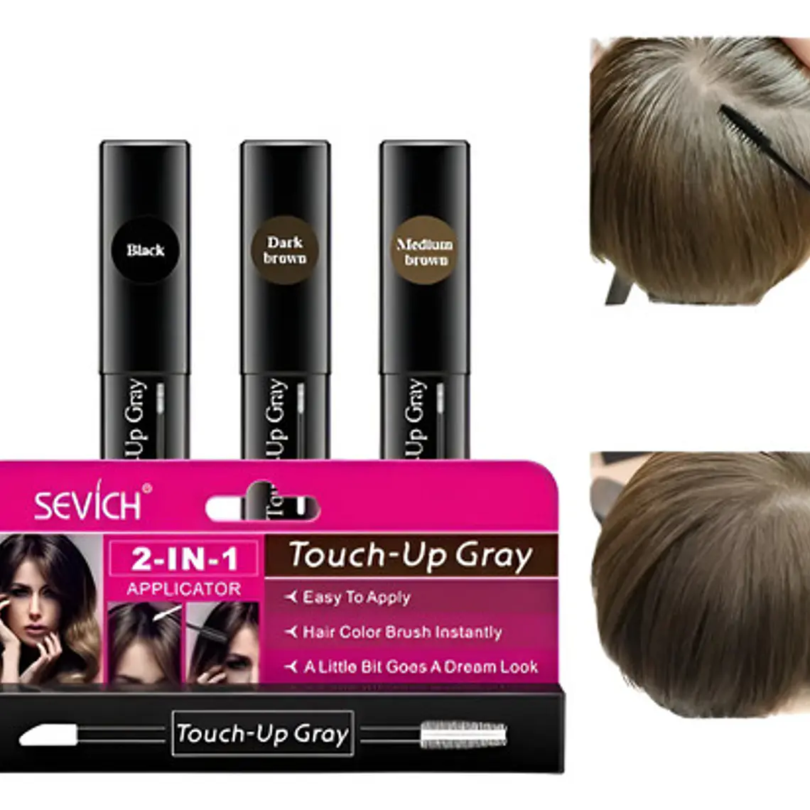 Tinte Temporal Cabello Lápiz Para Raíces Y Canas Instantáneo 10