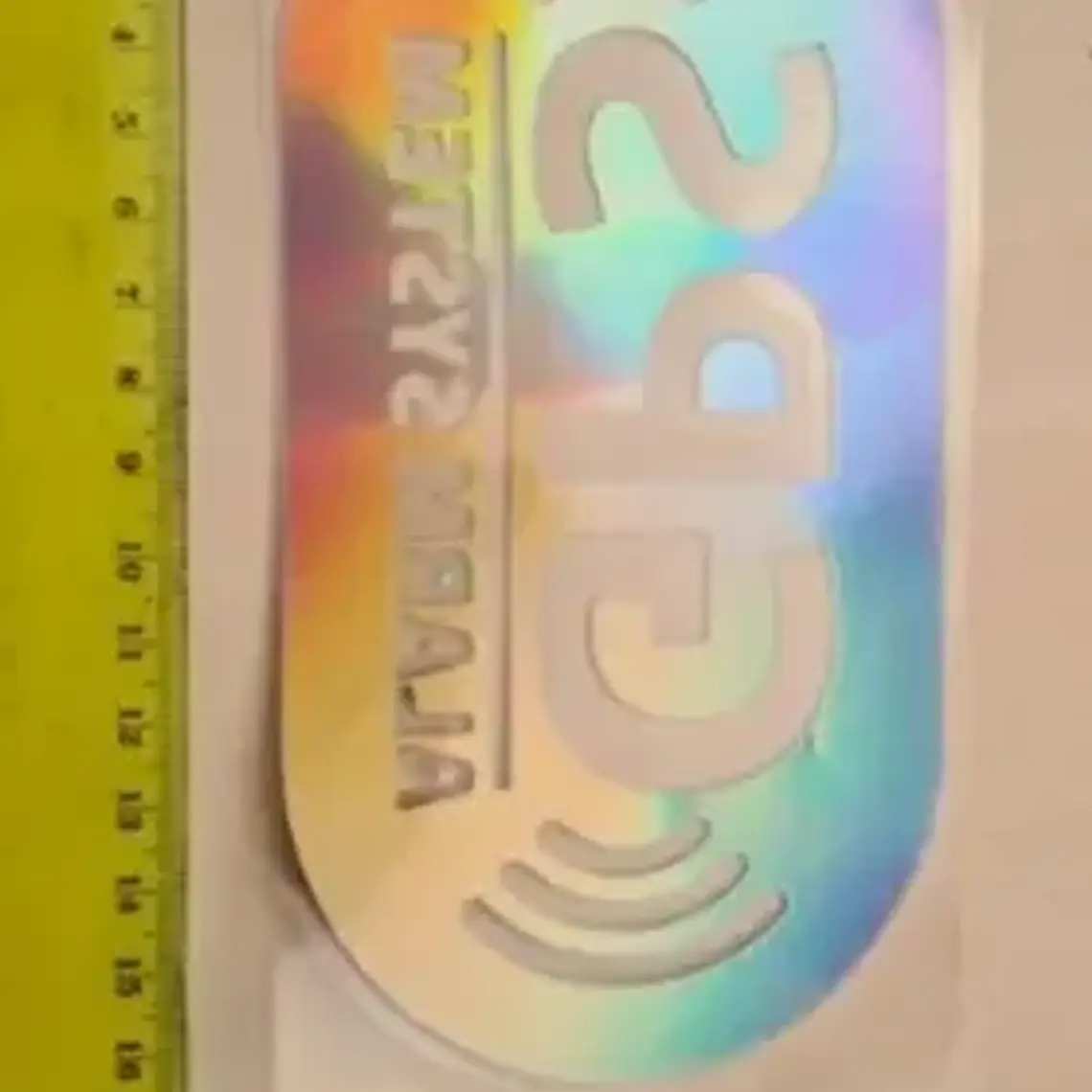 Gps Logo Adhesivo Grande Muy Reflectante 16x8cms Stgo. 4