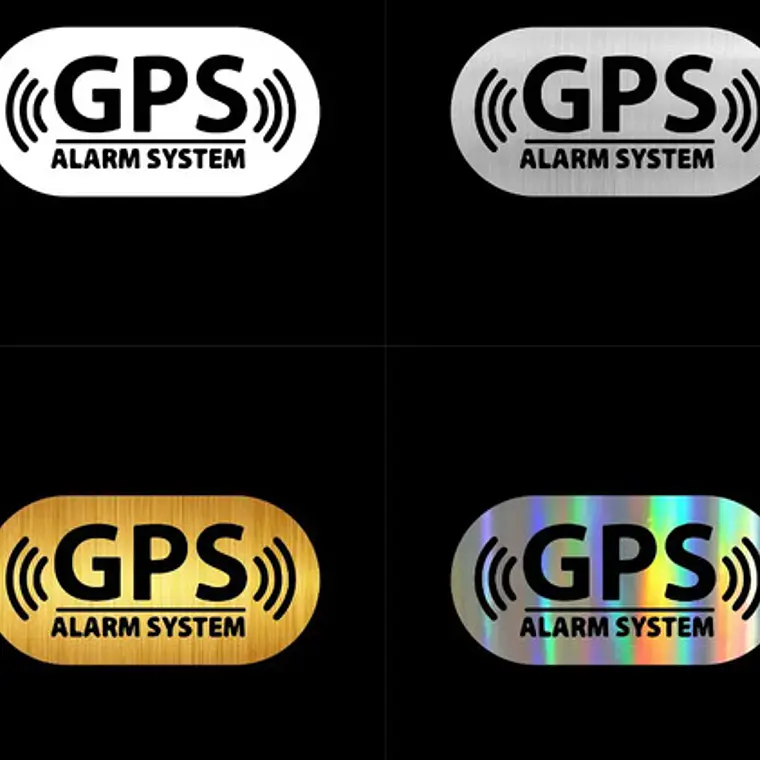 Gps Logo Adhesivo Grande Muy Reflectante 16x8cms Stgo. 5