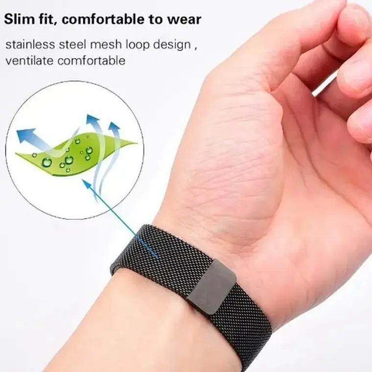 Correa Metálica Para Samsung Galaxy 3/gear S3 Y Más Santiago 12