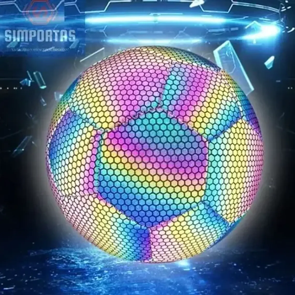 Balón Fútbol Holográfico Entrenamiento Reflex Cámara Flex 2