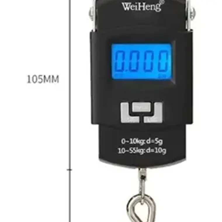 Pesa Balanza Digital Maleta Colgar 50kg Carga Usb Resistente 5
