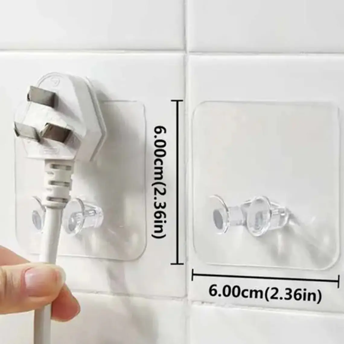 Pack 12 Perchas Pared Adhesivo Fuerte Transparente Colgar 17