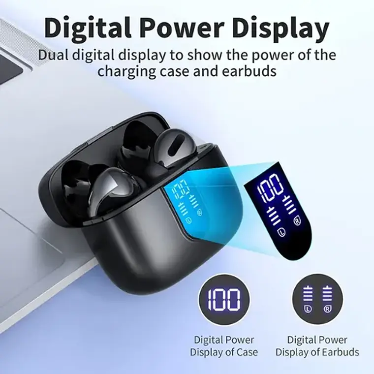 Audífonos In-ear Tagry Únicos Estuche Carga Dual Inalámbrica 3