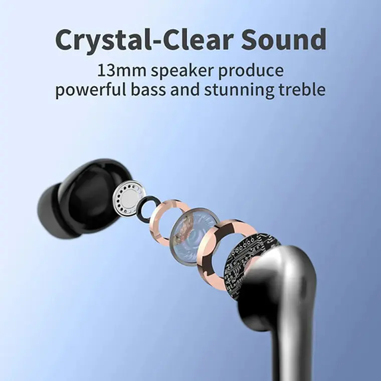 Audífonos In-ear Tagry Únicos Estuche Carga Dual Inalámbrica 5