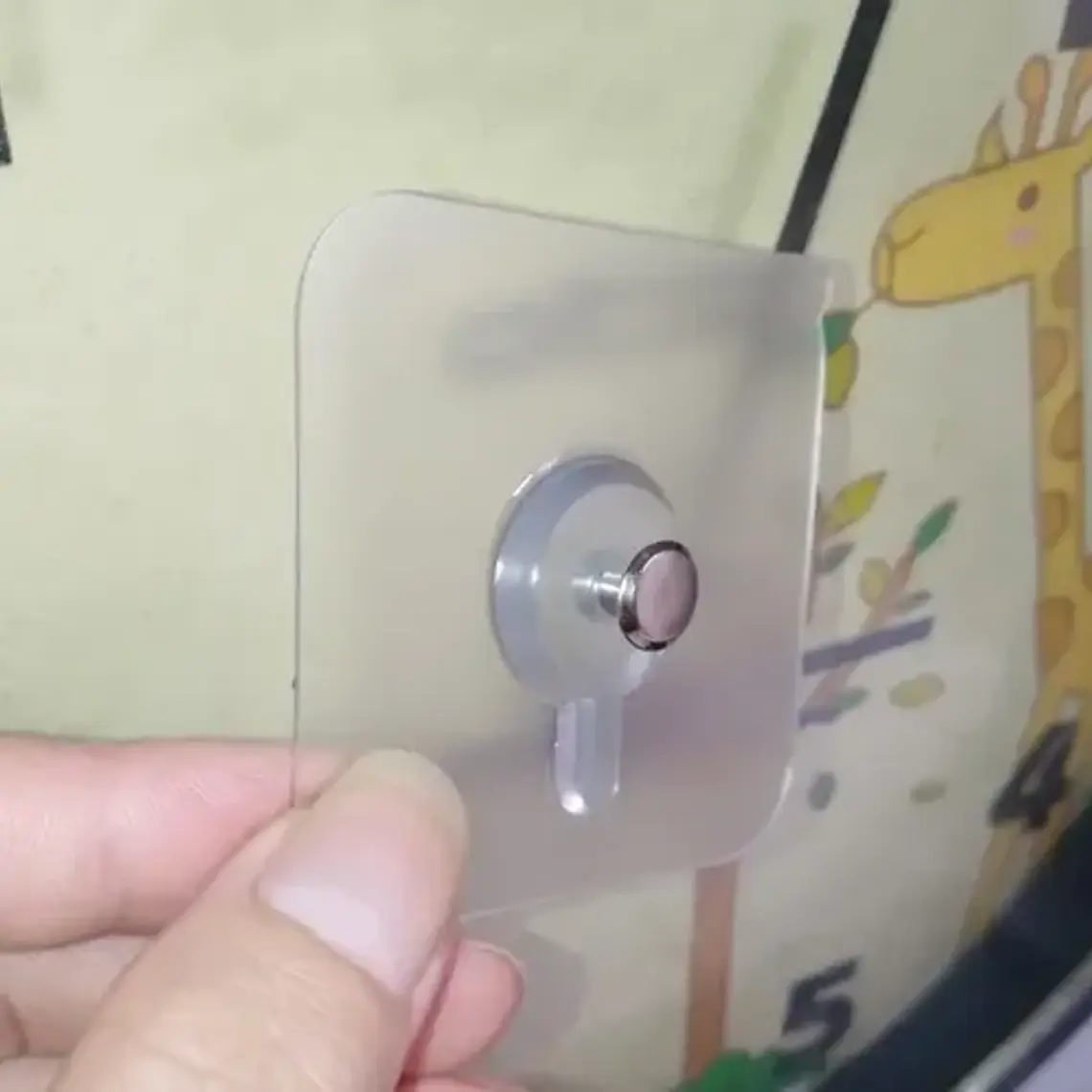 2 Perchas De Pared Extra Fuerte Adhesivo Transparente Colgar 18