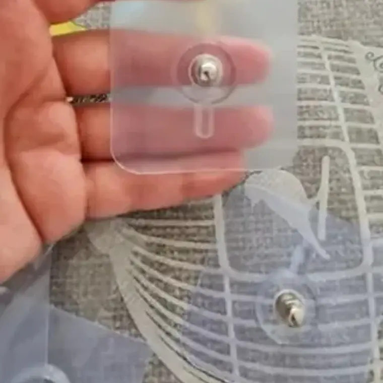 2 Perchas De Pared Extra Fuerte Adhesivo Transparente Colgar 20