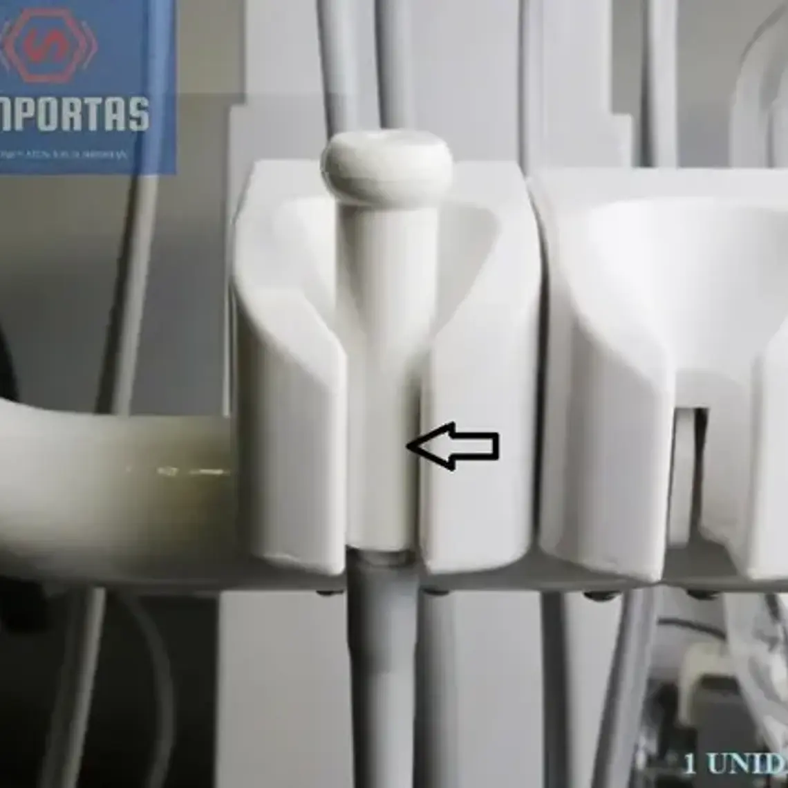 Adaptador Eyector Y Hemosuctor Directo Dental Unidad Blanco 2