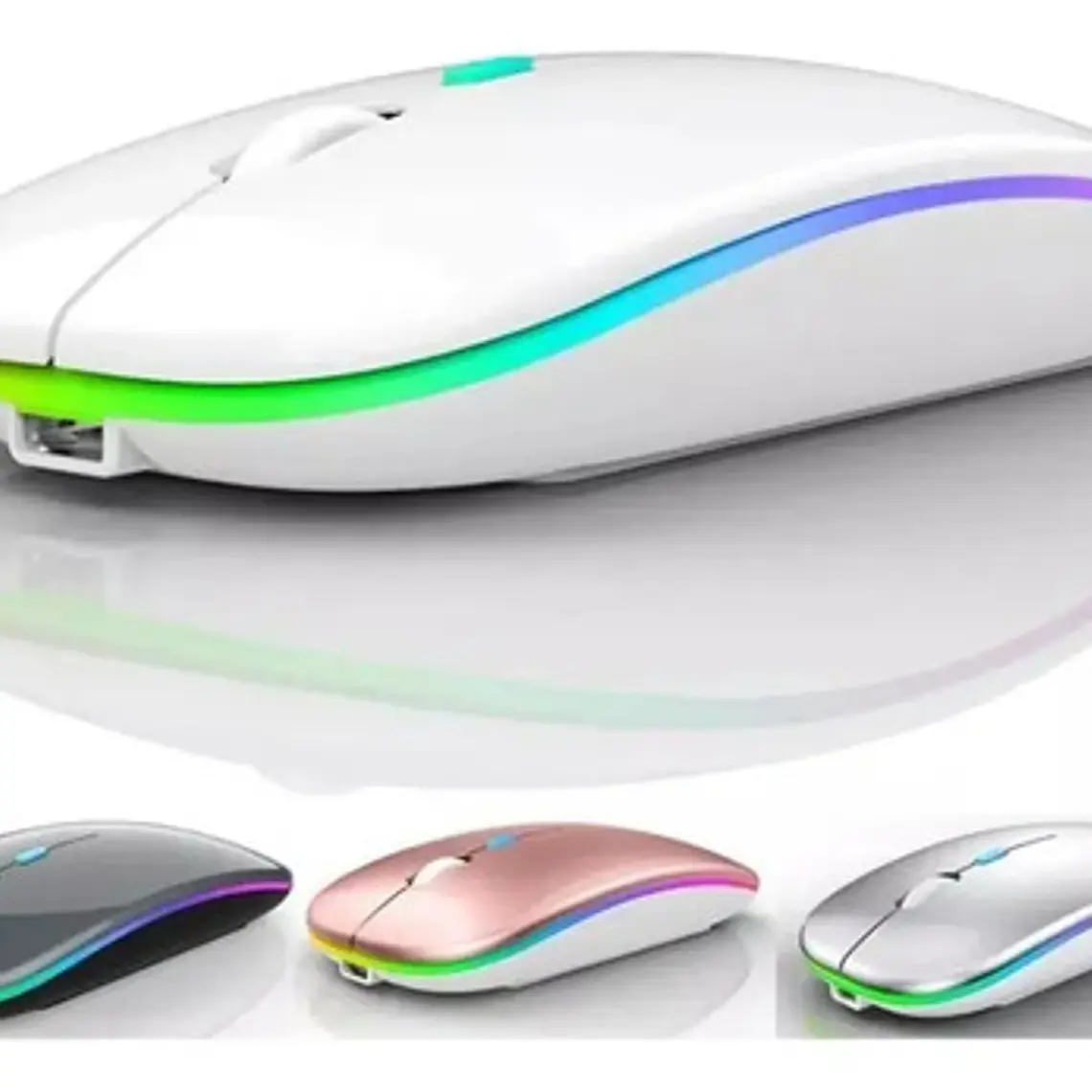 Mouse Gamer Rgb Bluetooth Inalámbrico Recargable Silencioso 6