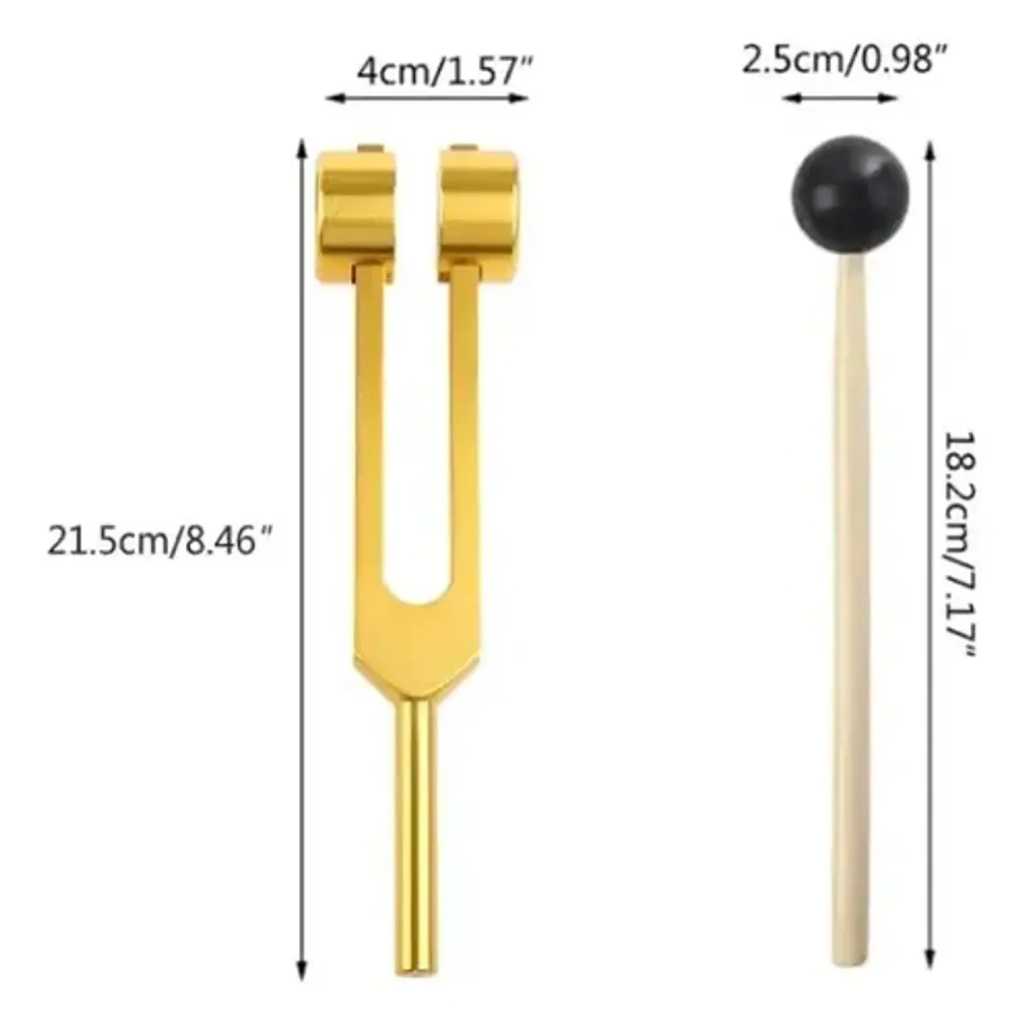 Kit Diapason Medico + Mazo Frecuencia Examen Reflejo 528 Hz 26