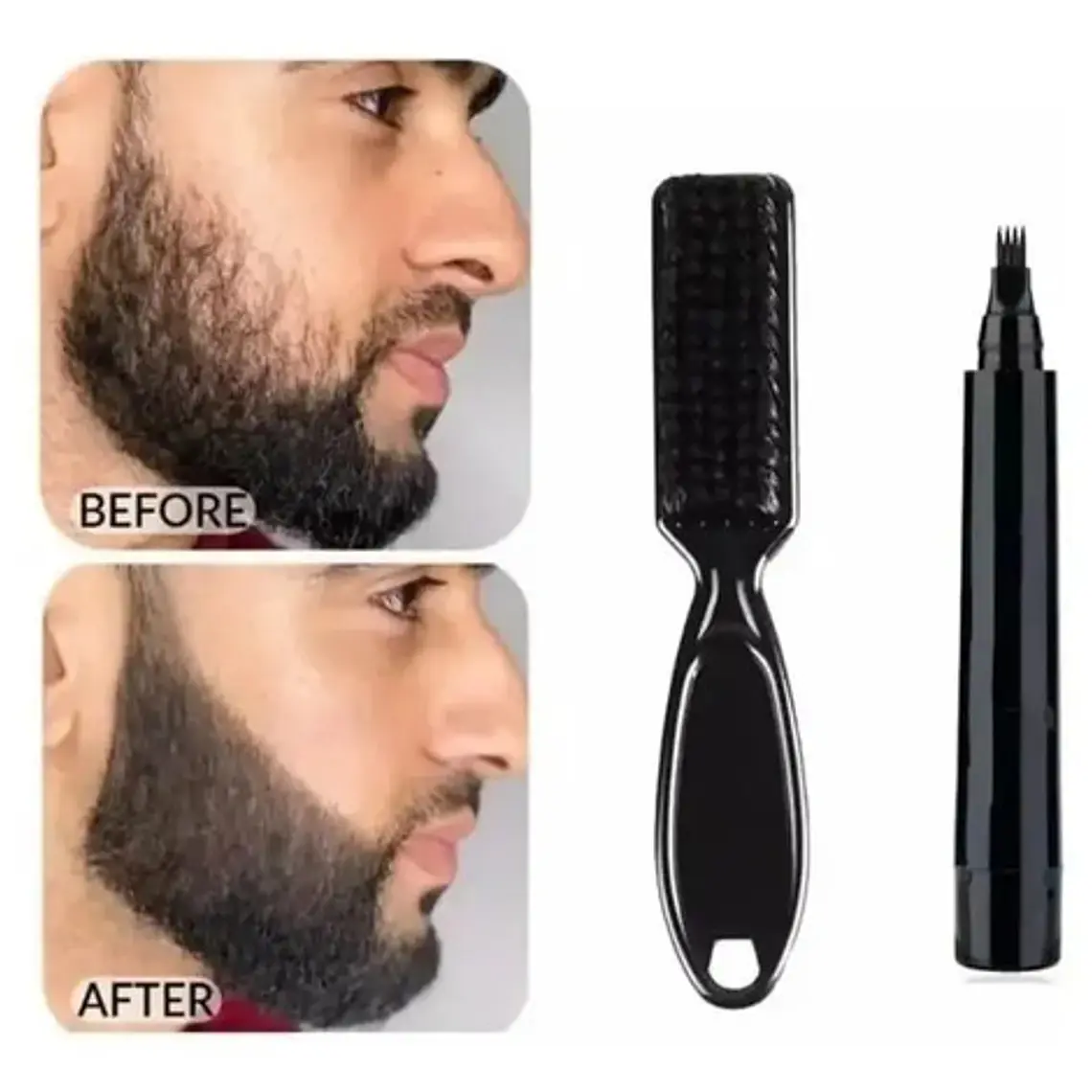 Set Plumón Marcador + Cepillo Rellenar Barba Stgo.    7