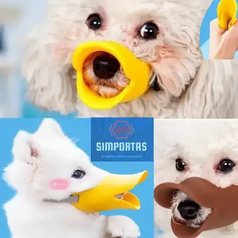Bozal Para Perros Tipo Pato De Silicona Flexible Santiago 52