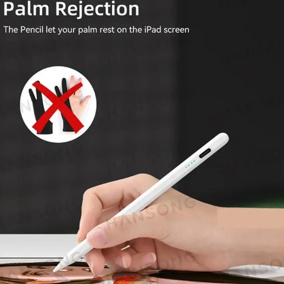Lápiz Pencil Óptico Para iPad Con Rechazo Palma Precisión  6