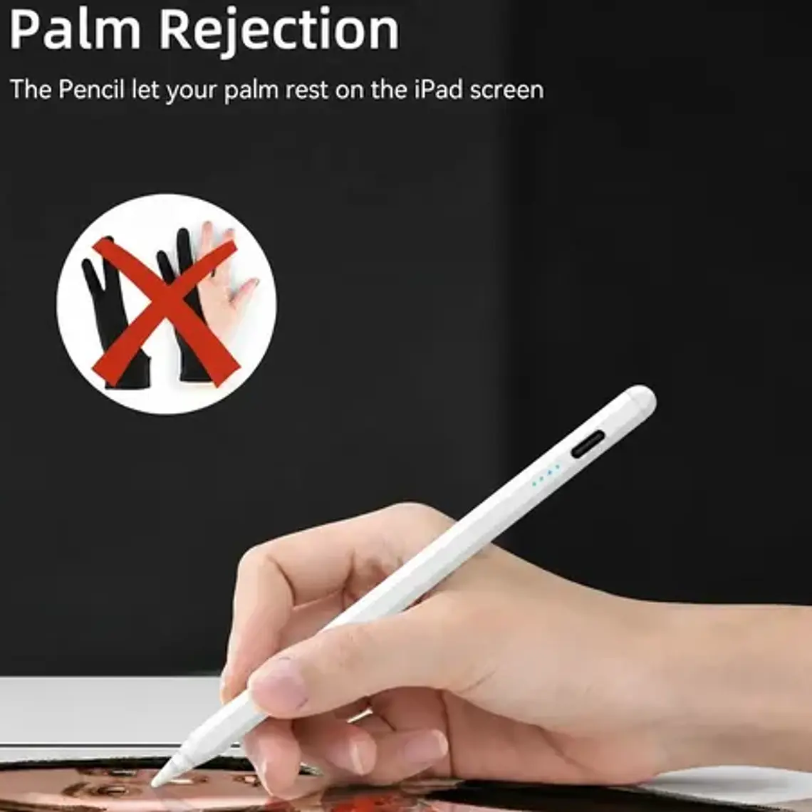 Lápiz Pencil Óptico Para iPad Con Rechazo Palma Precisión  38