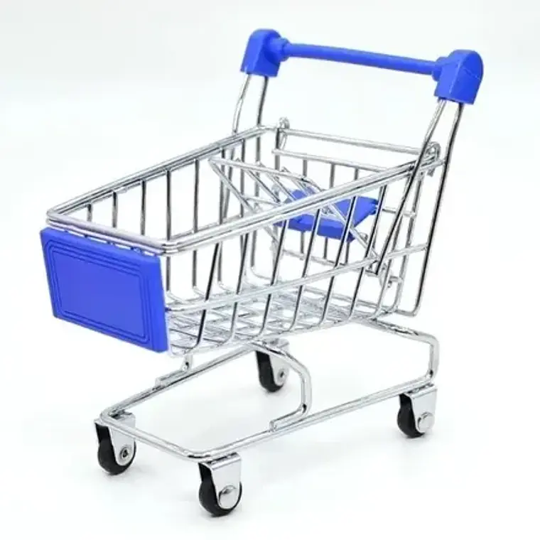 Mini Carro De Supermercado Escala 48:1 Juego Adorno Calidad 2