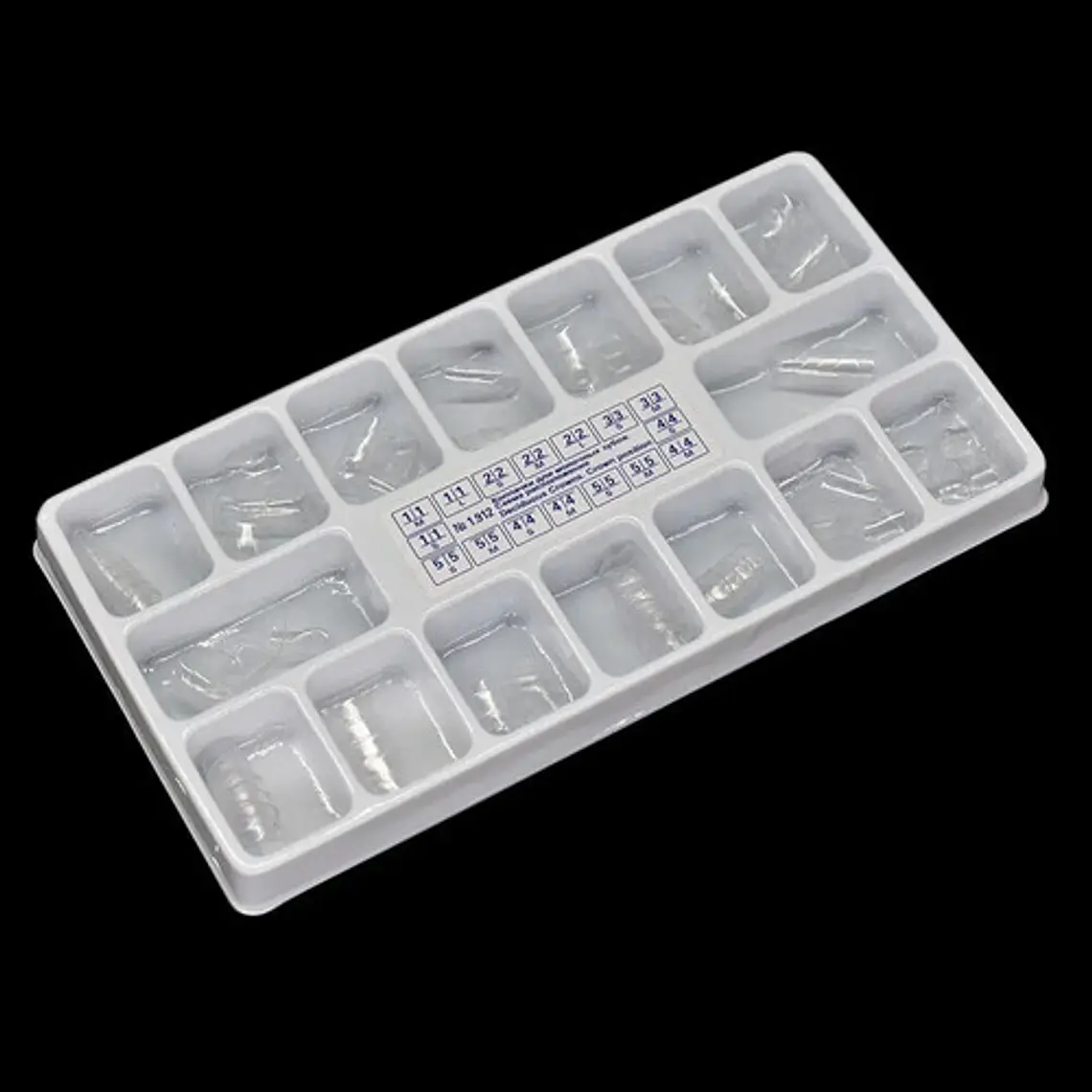 Set Coronas Reconstrucción Dental Celuloide 64u Tranparentes 8
