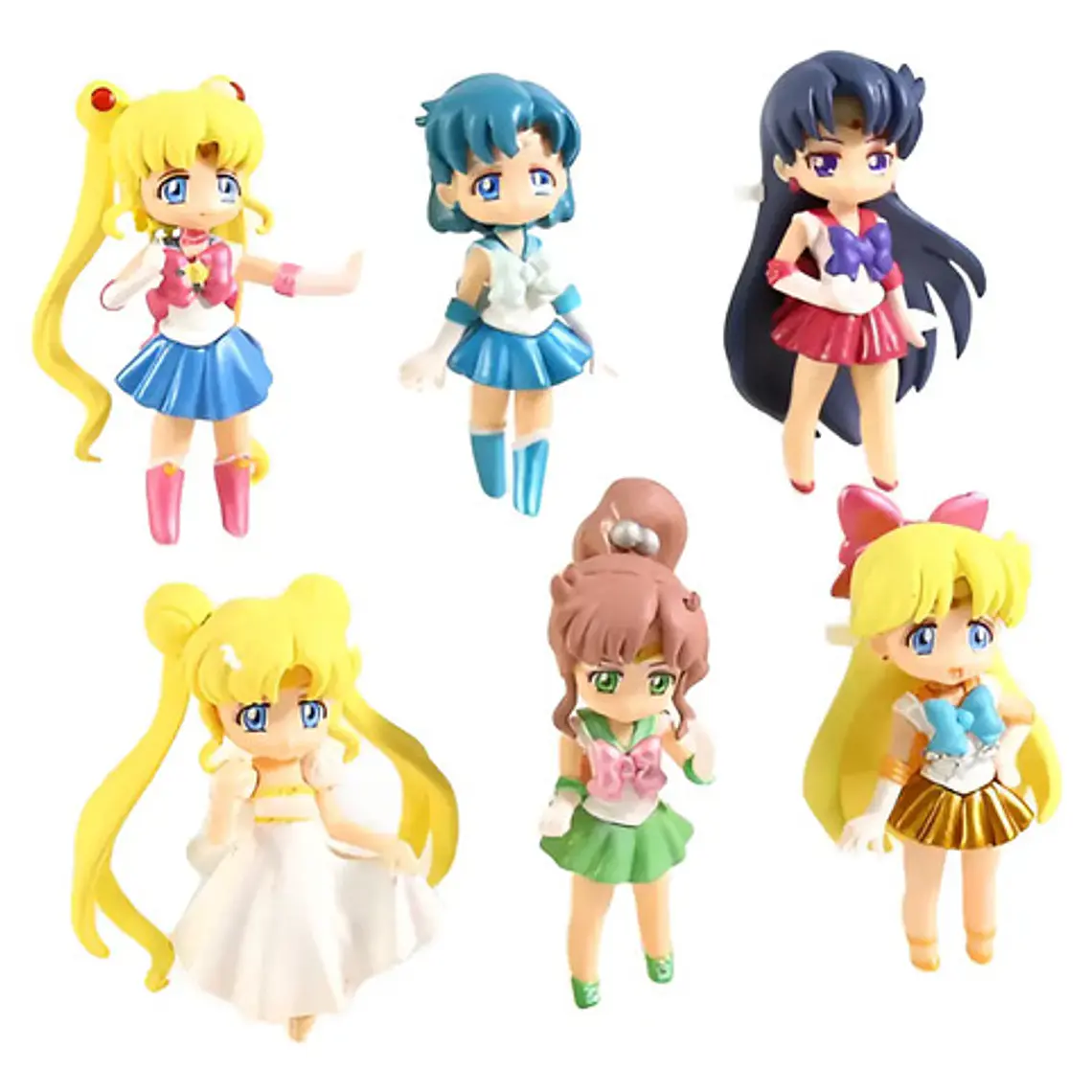 Figuras Sailor Moon Set De 6 Piezas 10 Cms Calidad 1