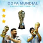 Copa Del Mundo 22cm Dorado Brillante Argentina Campeón - Miniatura 3