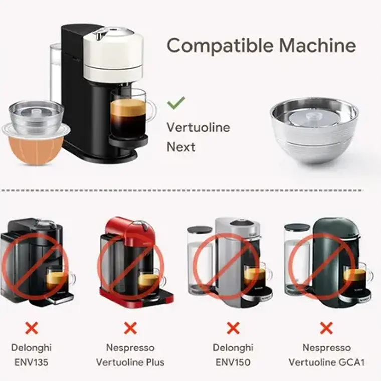 Cápsula Reutilizable Acero Para Nespresso Vertuo +apisonador 9
