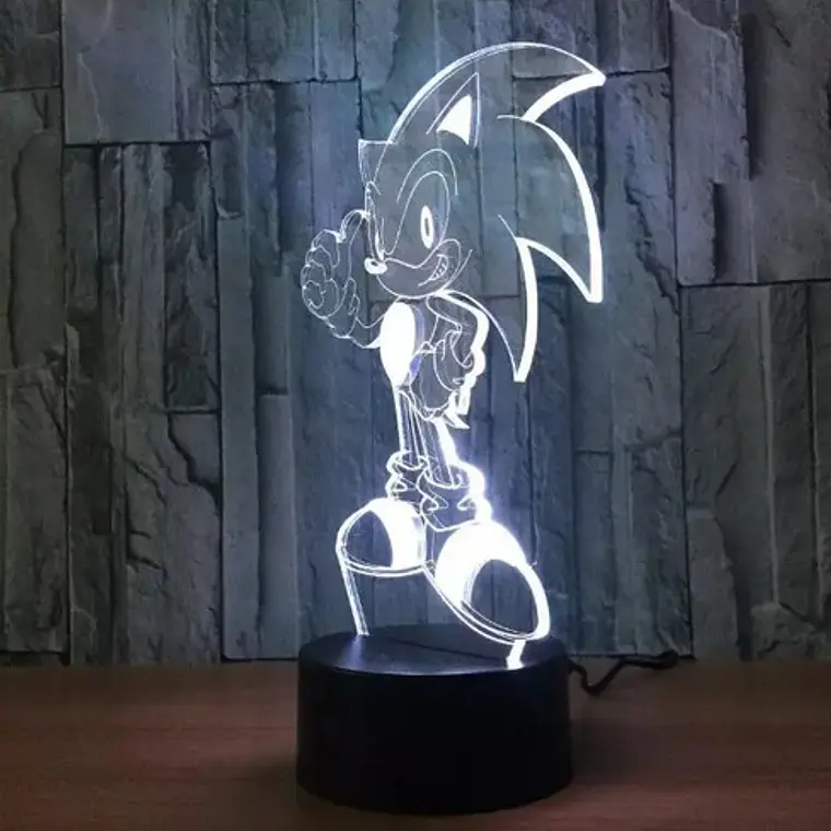 Lámpara Sonic Visual 3d Única Con Control Remoto Colores 16
