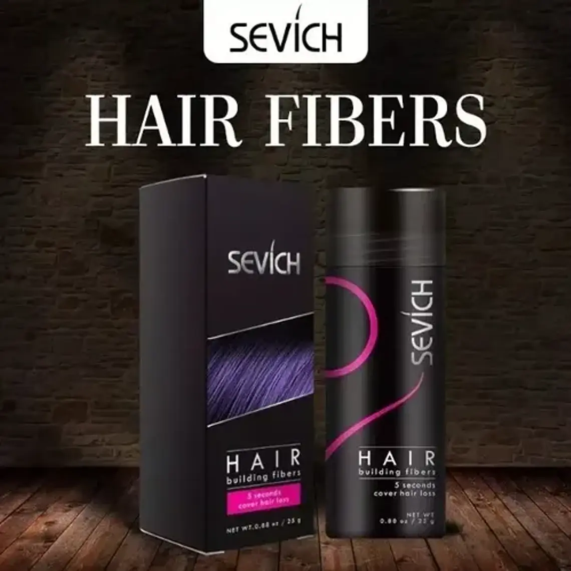 Fibras Sevich Naturales Relleno Calvicie Colores 25g Stgo. 3